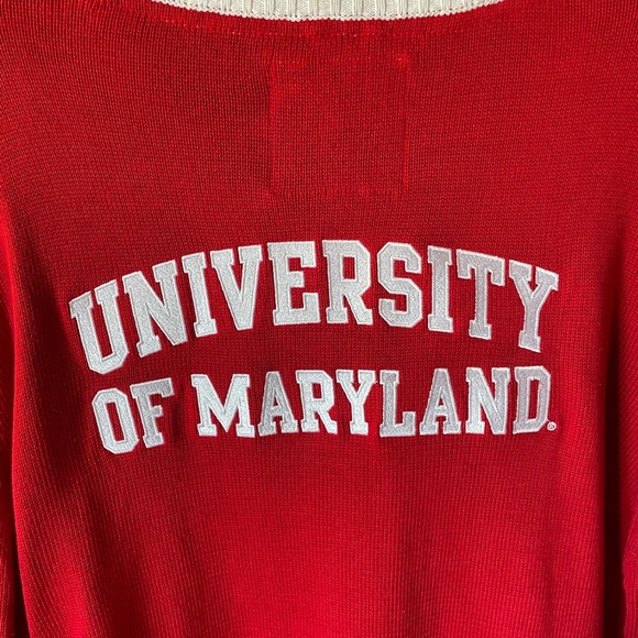 University of Maryland UMD Bruzer Red Button-Up Homecoming Terps Sweater NWT XXL - Picture 3 of 6